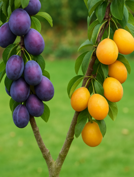 Duo ploomipuu Renkloda Althana + Renkloda Ulena – paljasjuursed istikud